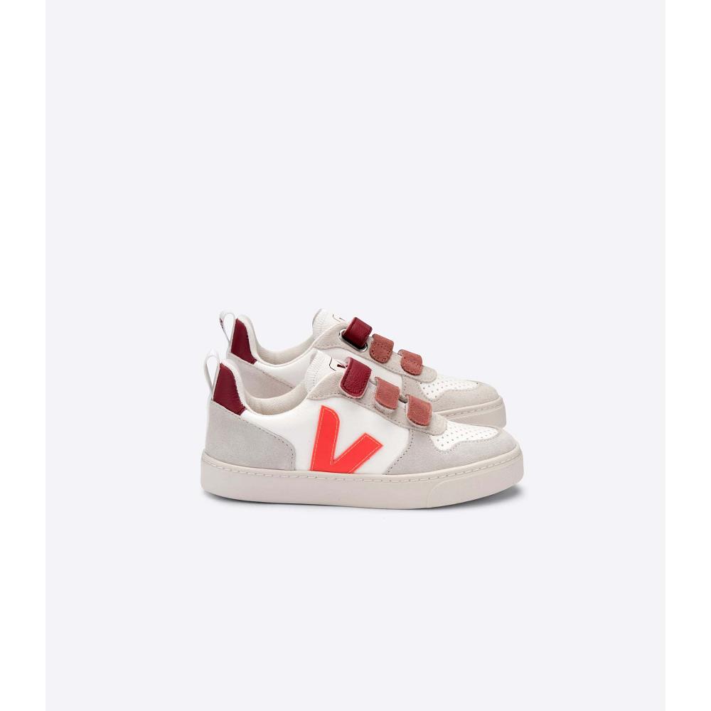 Veja V-10 X BONTON Kids\' Sneakers White/Orange | NZ 842EBC